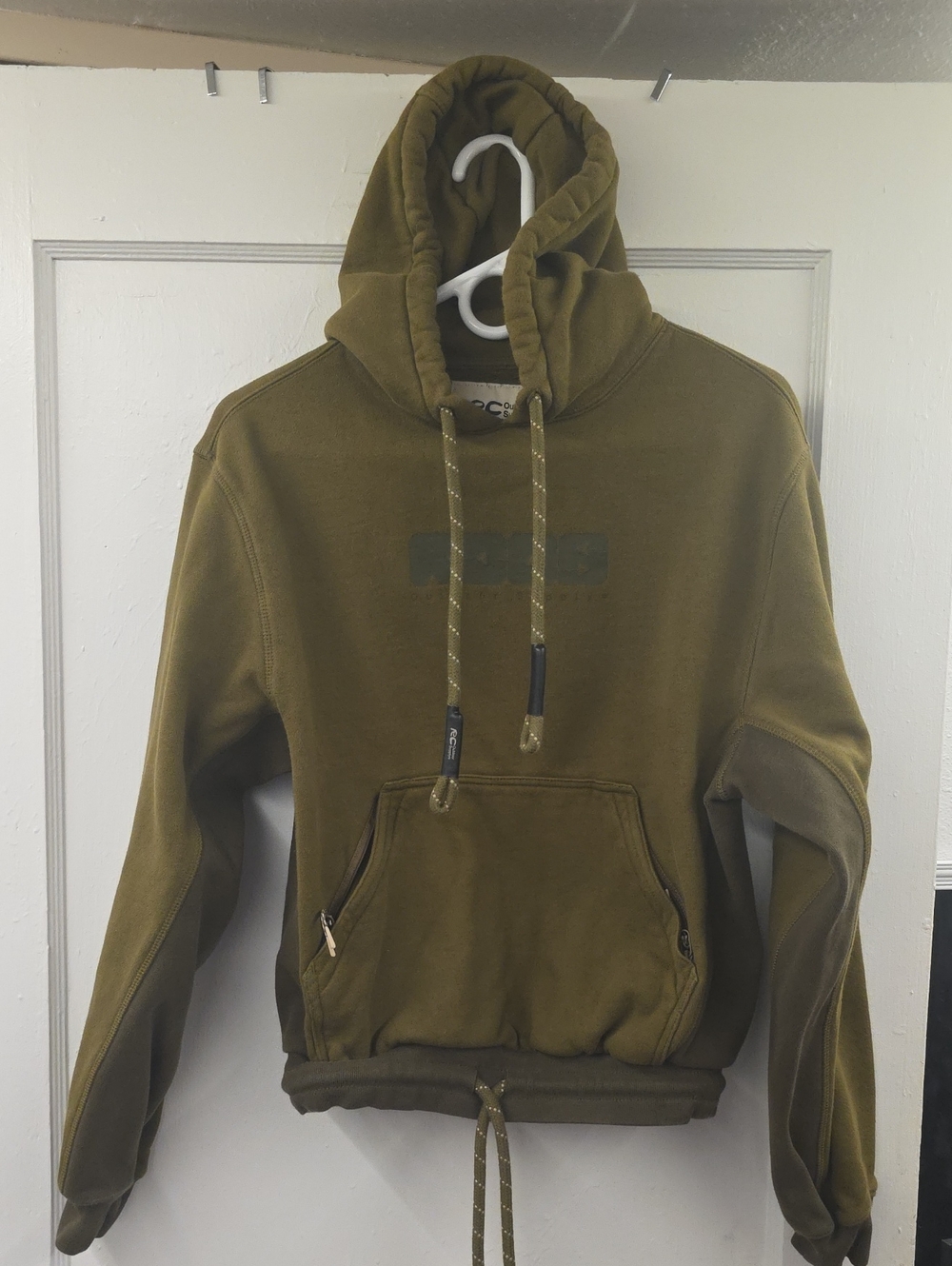 RC Outdoor Supply RCOS Stack Logo Hoodie Olive Green XS